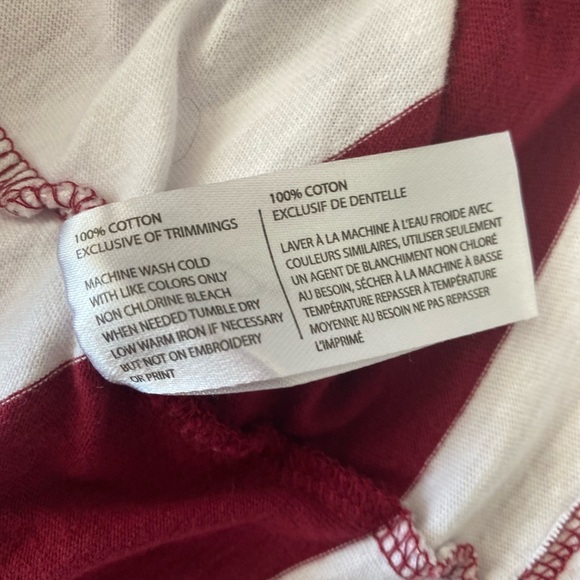 US Polo Assn Long Sleeve Men’s Polo Shirt Top Red/White striped Sz XL - Picture 5 of 5